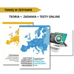 Zestaw 2026 - Książka Certyfikat kompetencji zawodowych przewoźnika , zadania i testy online
